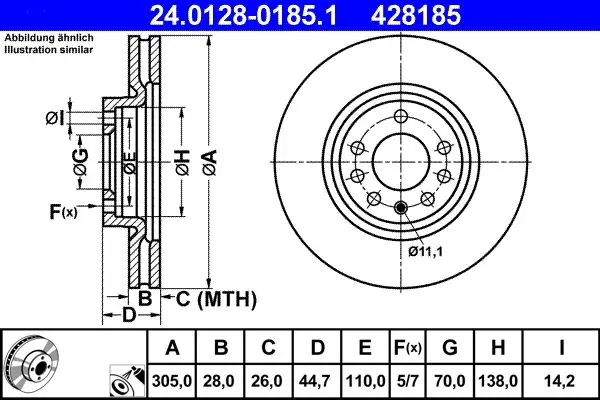 24.0128-0185.1 Тормозной диск