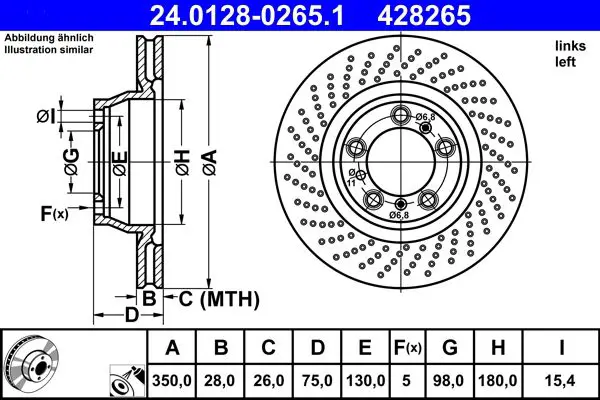 ATE 24012802651 Тормозной диск