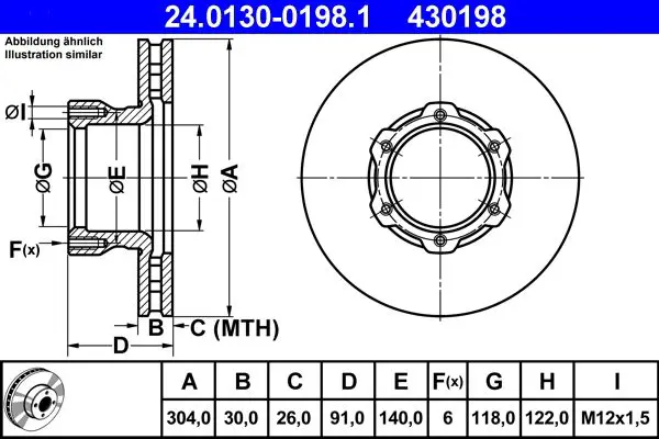 ATE 24013001981 Тормозной диск