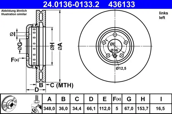 24.0136-0133.2 ТОРМОЗНОЙ ДИСК ЛЕВ