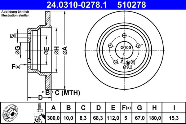 24.0310-0278.1 Тормозной диск
