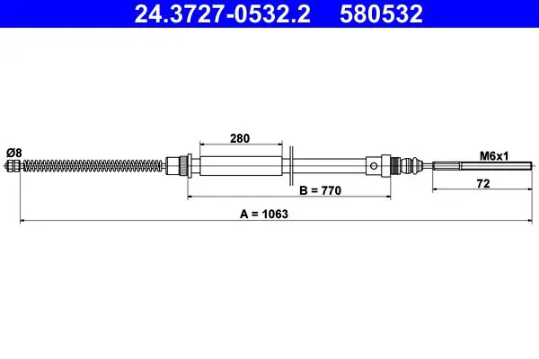ATE 24372705322 Трос