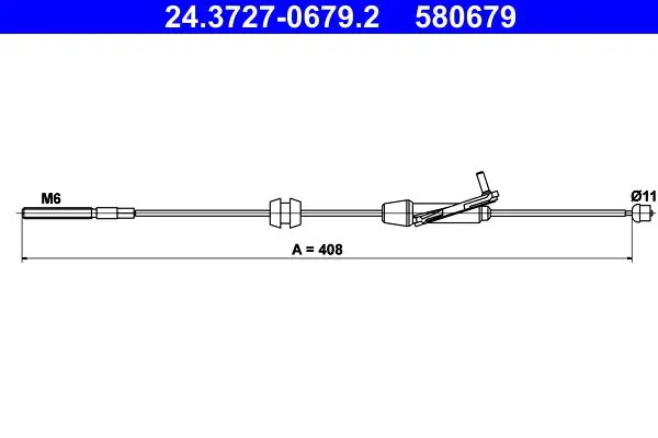 24.3727-0679.2 Трос стояночного тормоза FORD