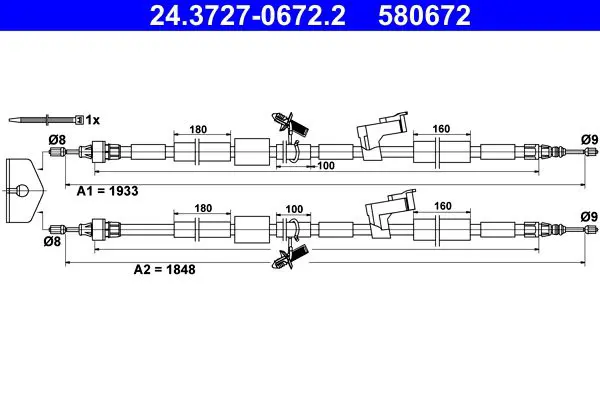 ATE 24372706722 Трос