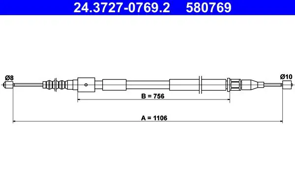 ATE 24372707692 Трос