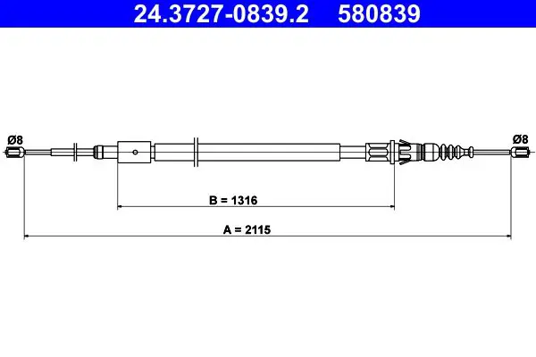 ATE 24372708392 Трос