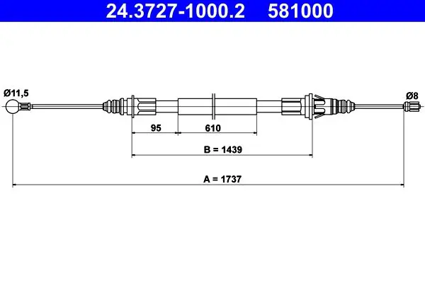 ATE 24372710002 Трос