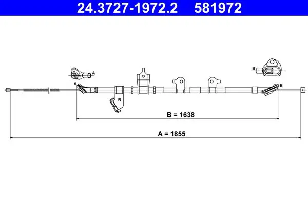 24.3727-1972.2 Тросик, cтояночный тормоз