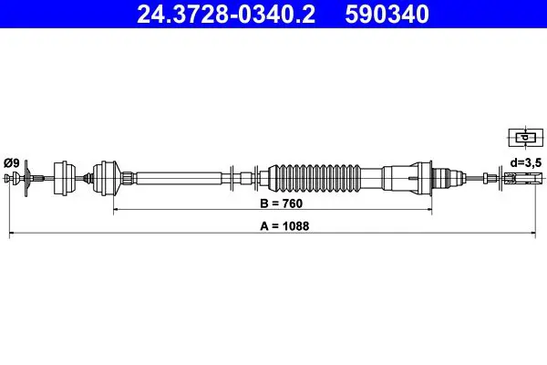 ATE 24372803402 Трос