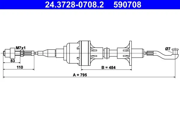 ATE 24372807082 Трос