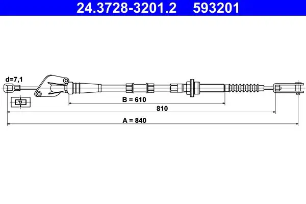 ATE 24372832012 Трос