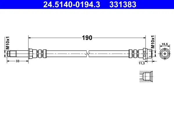 ATE 24514001943 Тормозной шланг