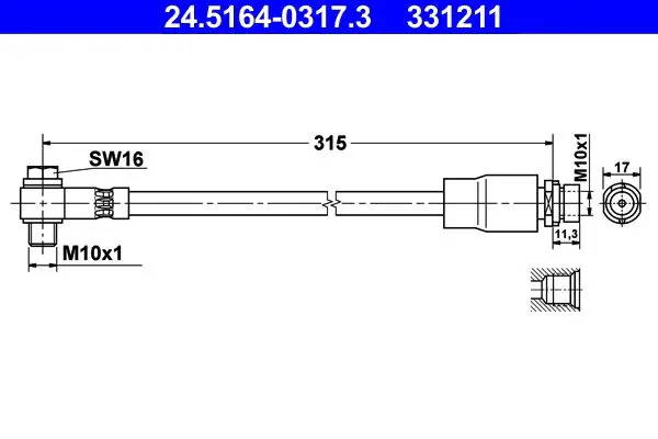 ATE 24516403173 Шлангопровод