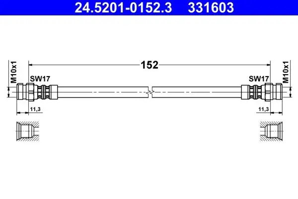 ATE 24520101523 Тормозной шланг