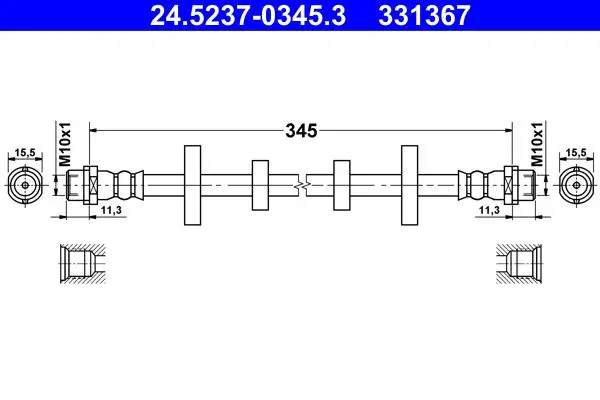 24.5237-0345.3 Шланг тормозной