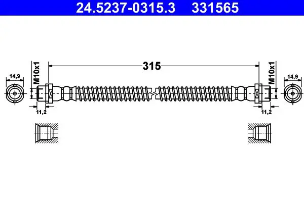 ATE 24523703153 Тормозной шланг