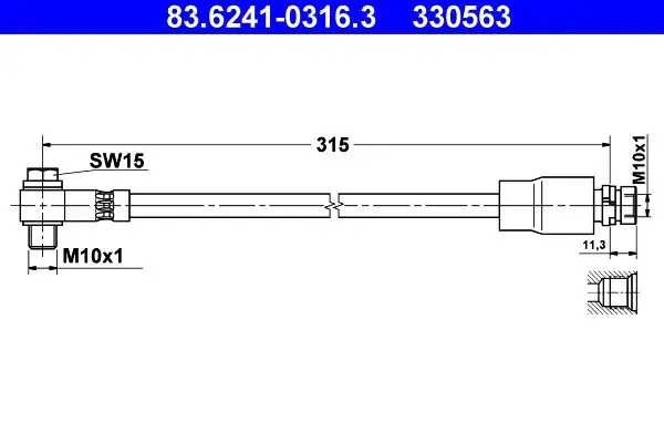 ATE 83624103163 Тормозной шланг