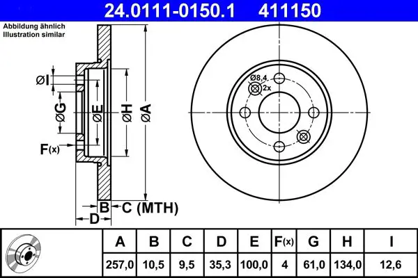 24.0111-0150.1 Тормозной диск