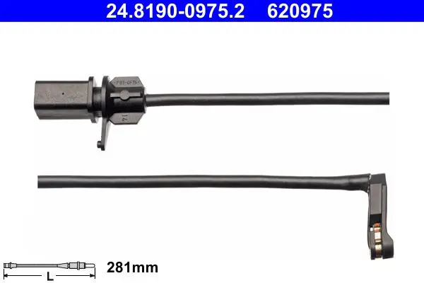 ATE 24819009752 Датчик колодок FR VAG