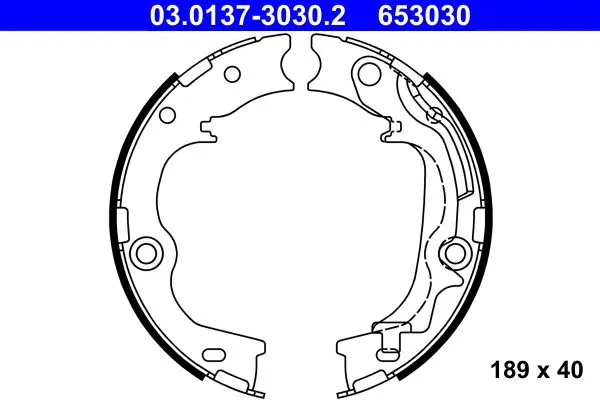 ATE 03013730302 Комлект тормозных накладок