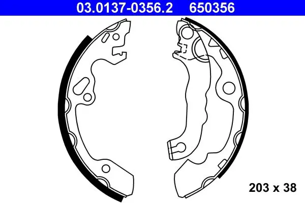ATE 03013703562 Комлект тормозных накладок