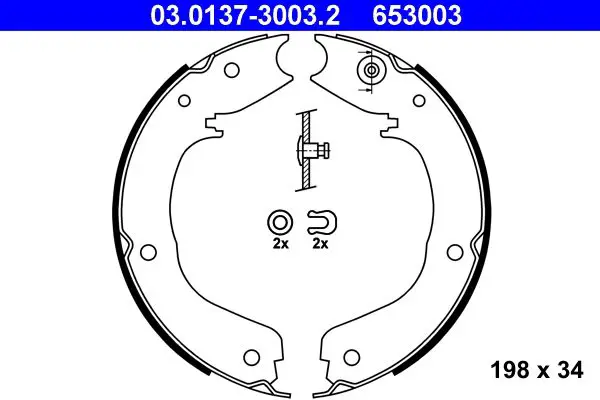 ATE 03013730032 Комлект тормозных накладок