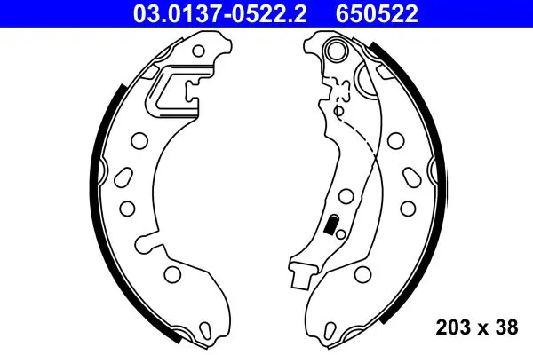 03.0137-0522.2 Комлект тормозных накладок