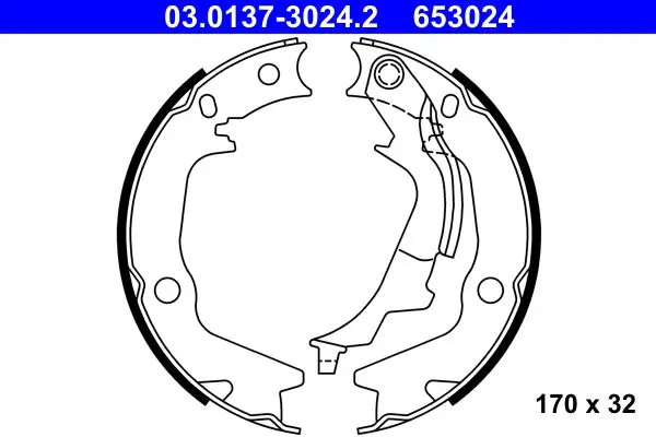ATE 03013730242 Комлект тормозных накладок
