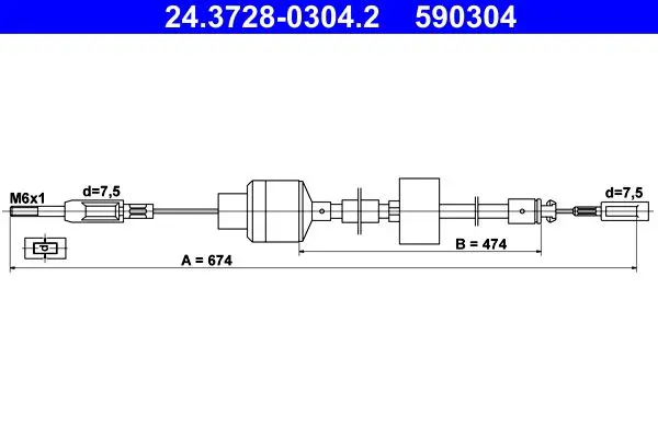 ATE 24372803042 Трос