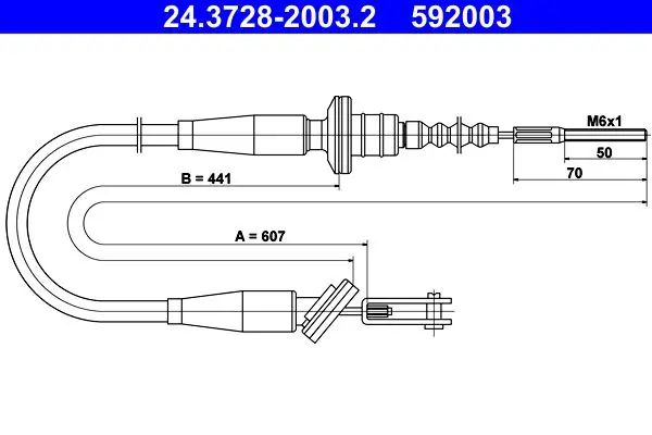 24372820032 Clutch cable