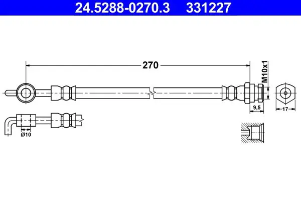 24528802703 ШЛАНГ тормозн MAZ 6 1 8 2 3/2