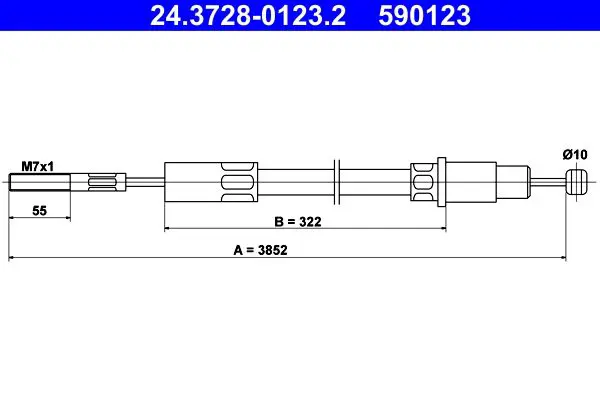 24372801232 KUPPLUNGSSEIL VW TRANSP. T2