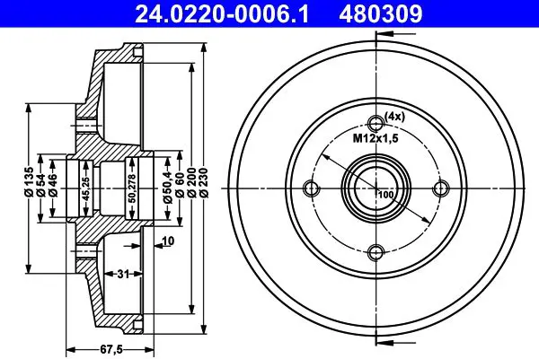 24022000061 Brake Drum
