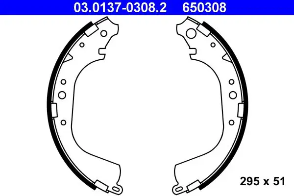 03013703082 Brake shoe set