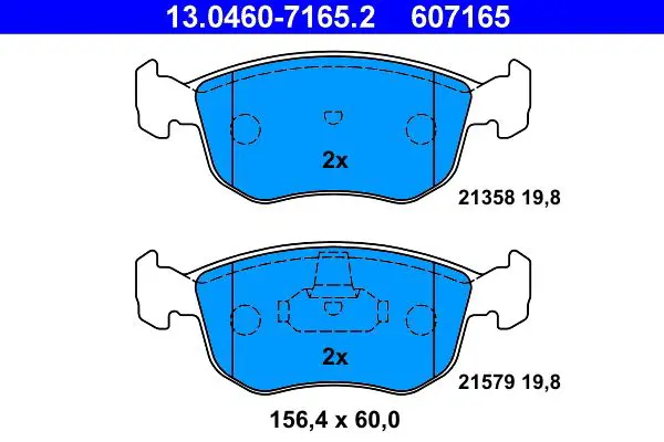 13046071652 Brake pad set, disc brake
