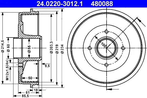 24022030121 Brake Drum