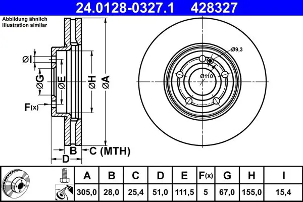 ATE 24012803271 Диск тормозной