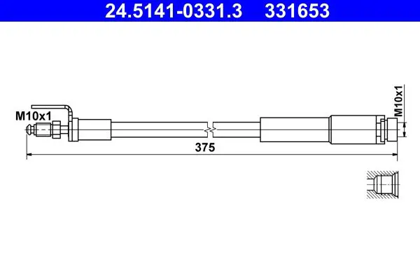 ATE 24514103313 Тормозной шланг