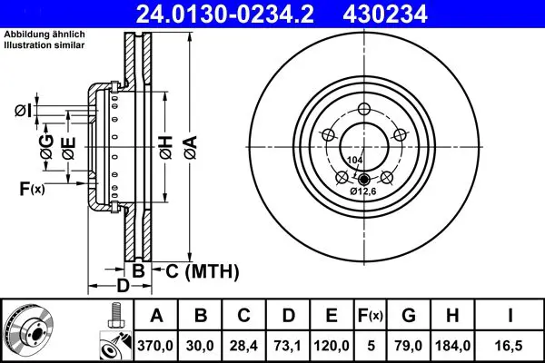 24.0130-0234.2 Диск тормозной передн,