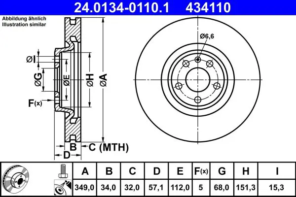 24.0134-0110.1 Диск тормозной перед AUDI A4,