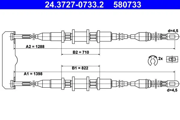 ATE 24372707332 Трос