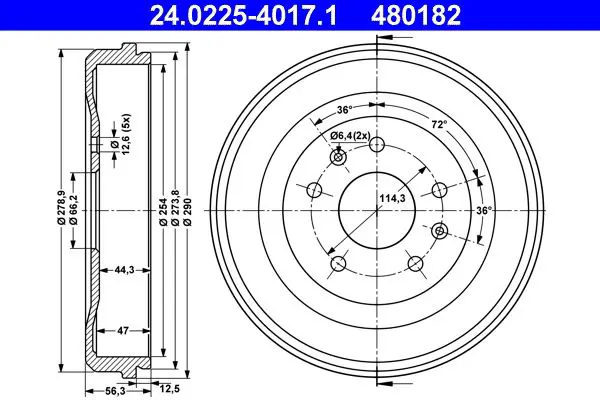 24022540171 Brake Drum