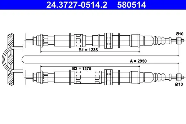 ATE 24372705142 Трос