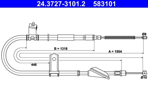 ATE 24372731012 Трос