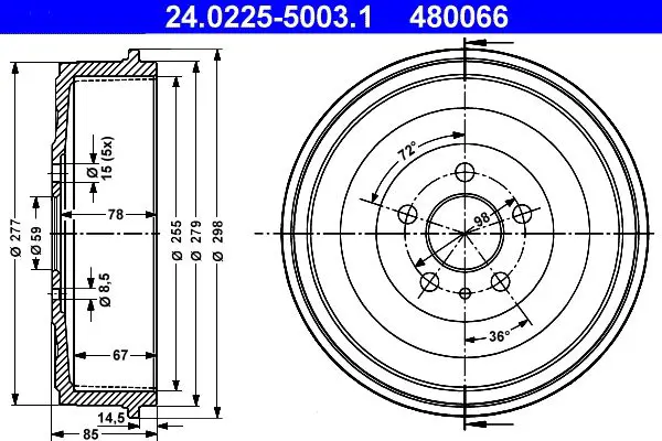 24022550031 Brake Drum