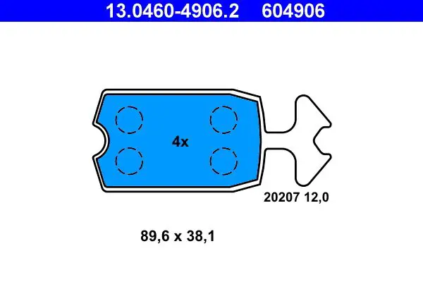 13046049062 Brake pad set, disc brake