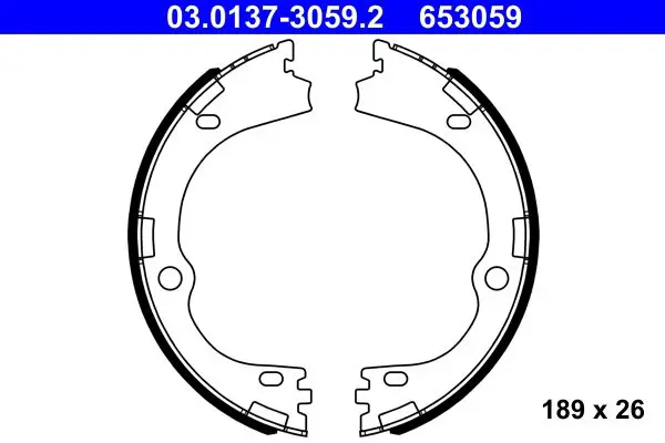 ATE 03013730592 Комплект тормозных колодок,