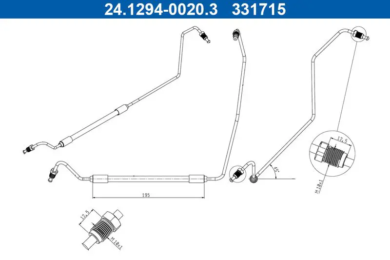 ATE 24129400203 Тормозной шланг