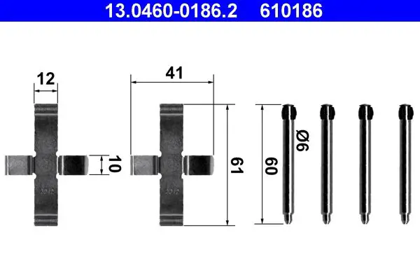 ATE 13046001862 Палец MERCEDES 190 (W201)