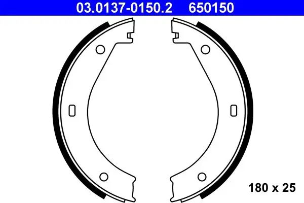 Ate 03013701502 КОЛОДКИ РУЧНИКА BMW